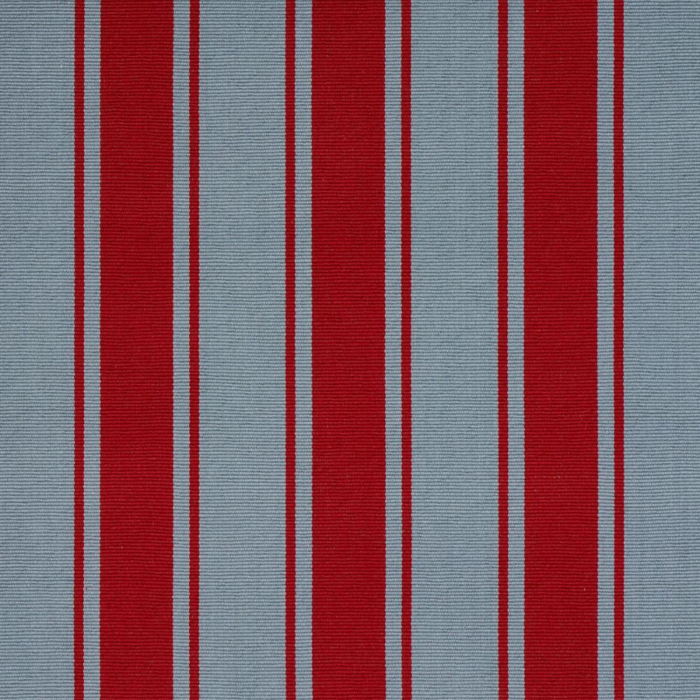 Schumacher 82272 Johnson Hartig Tangier Stripe Fabric in Teal & Red