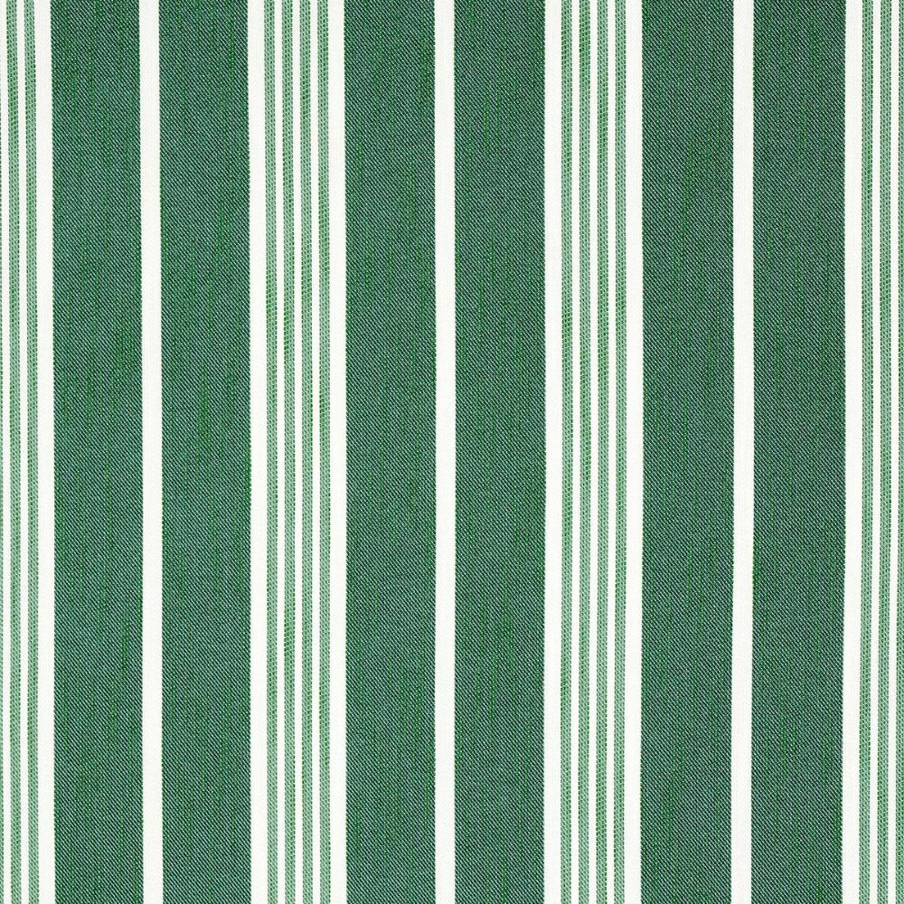 Schumacher 82302 Mary Mcdonald Hampton Stripe Indoor/Outdoor Fabric in Emerald