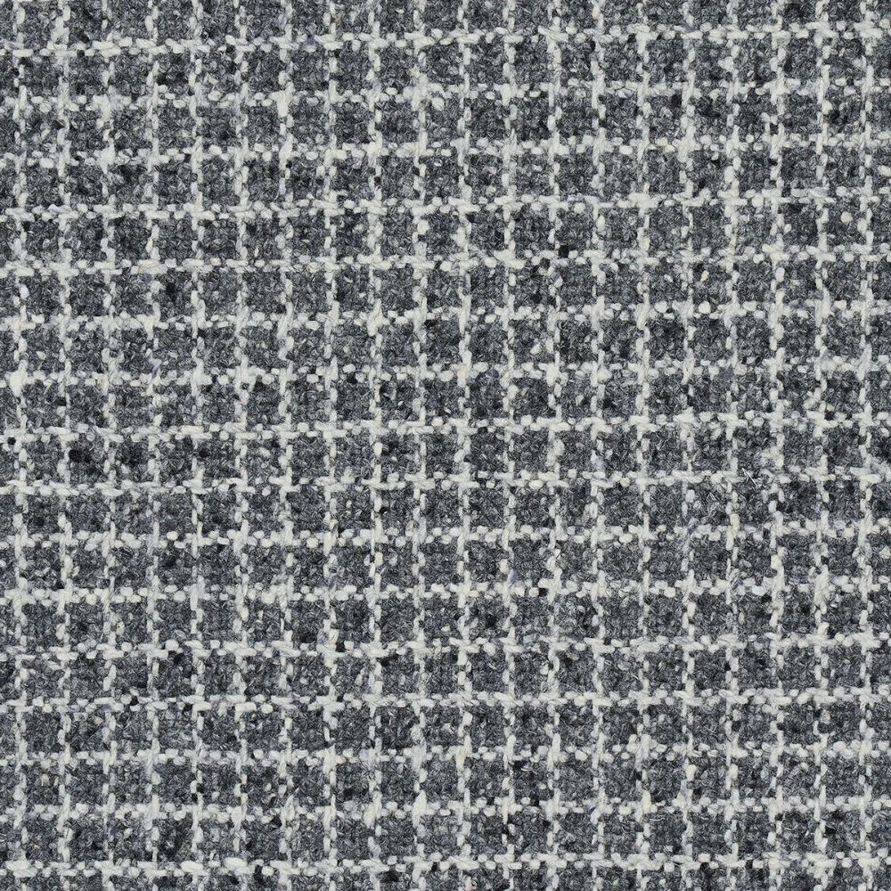 Schumacher 82352 Patterson Flynn Hudson Wool Check Fabric in Grey