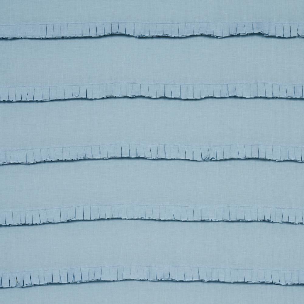Schumacher 82652 Dorothy Pleated Linen Fabric in Chambray