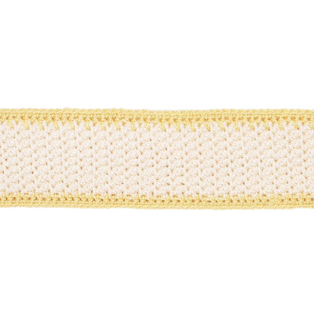 Schumacher 82671 Sylvia Crochet Tape Trim in Buttercup