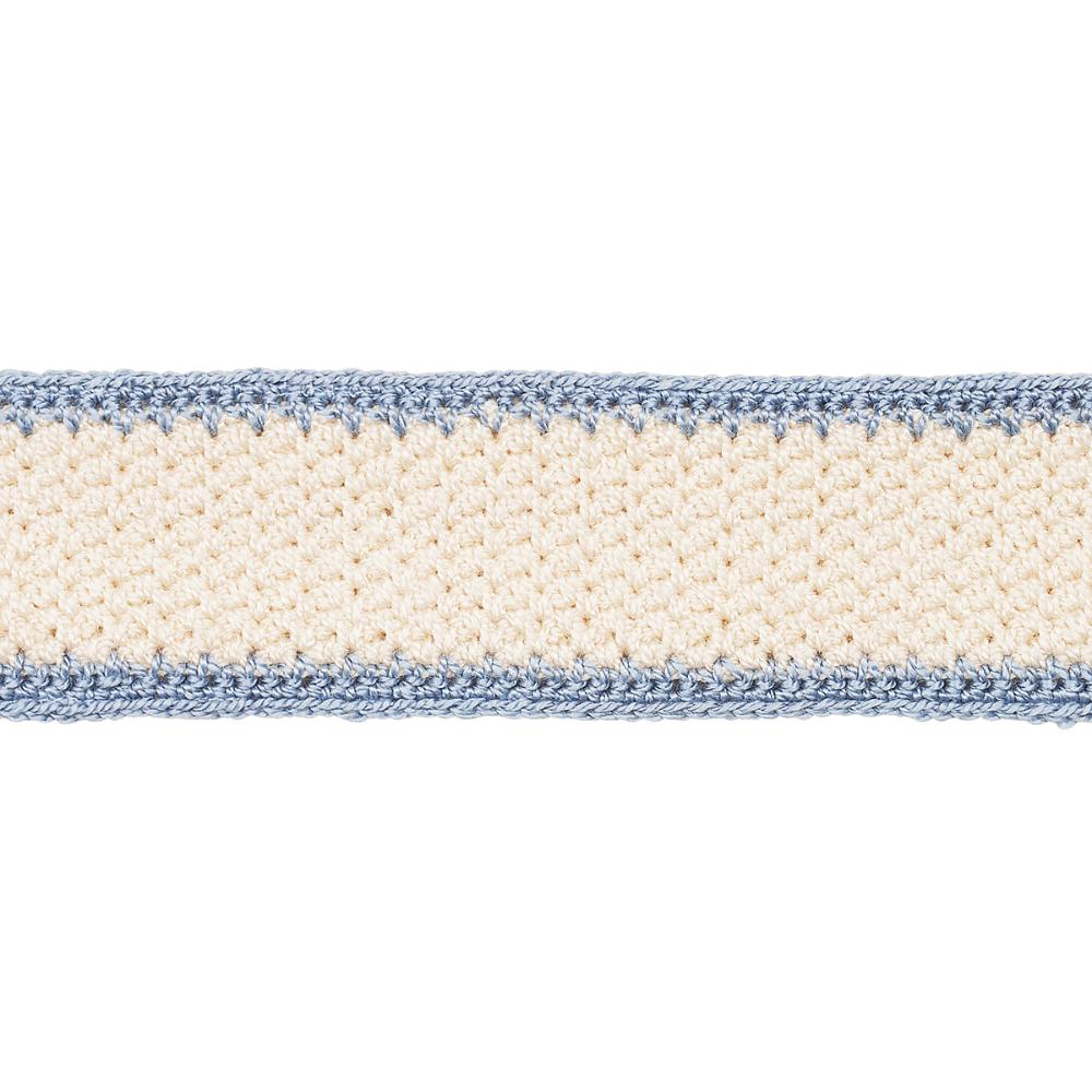 Schumacher 82672 Sylvia Crochet Tape Trim in Cornflower