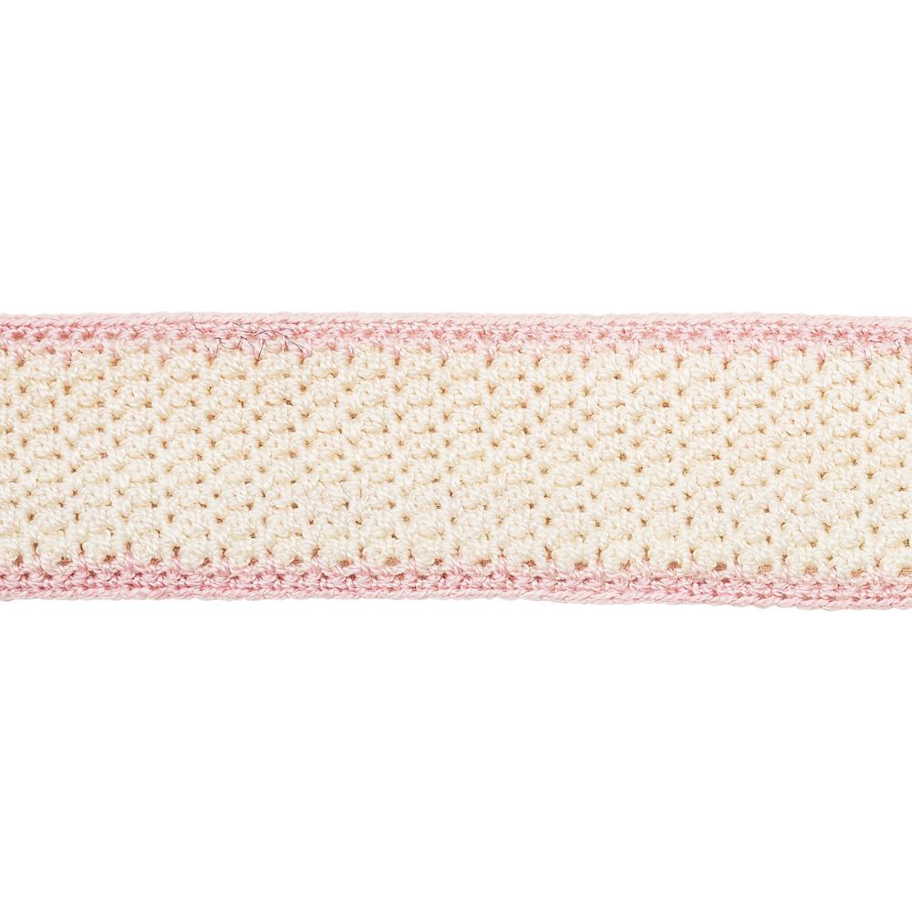 Schumacher 82673 Sylvia Crochet Tape Trim in Petal