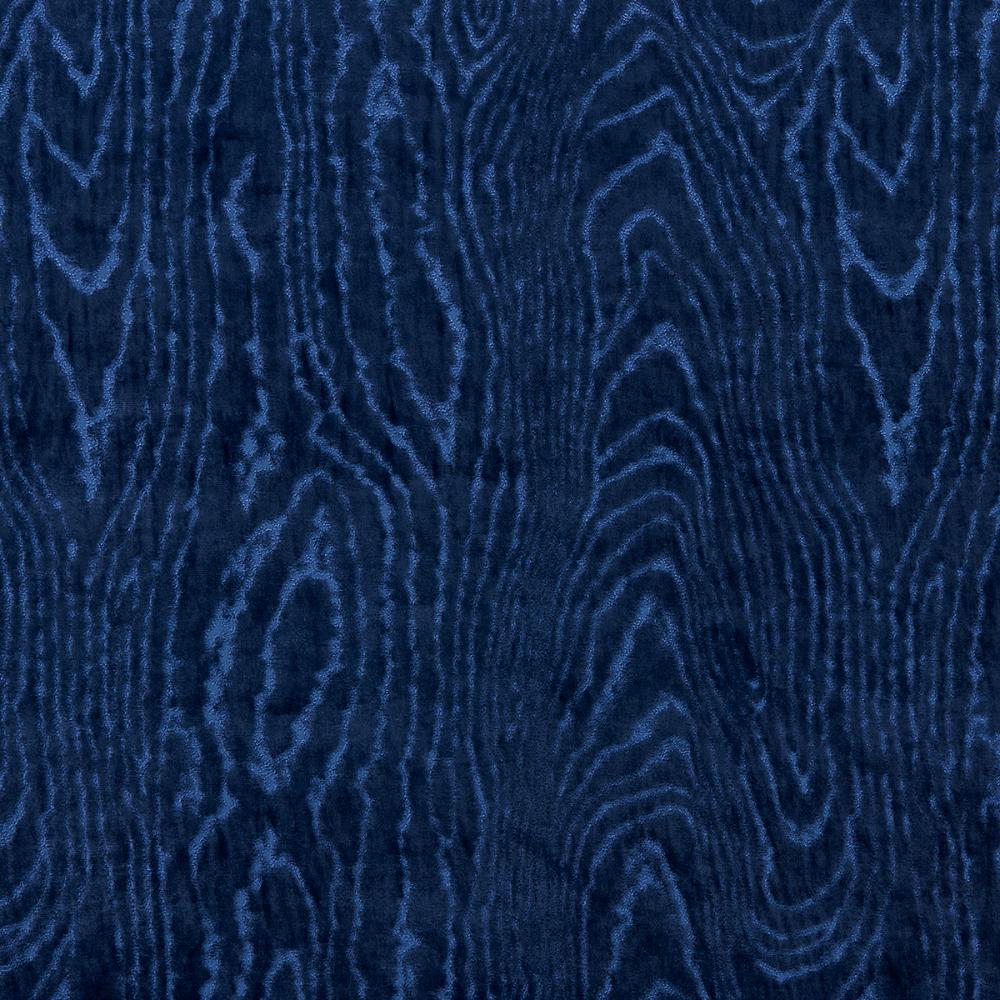 Schumacher 82752 Marisa Moire Velvet Fabric in Lapis
