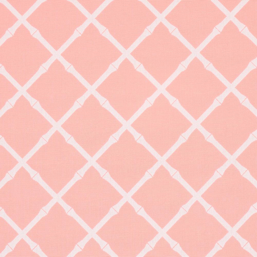 Schumacher 82761 Bamboo Trellis Indoor/Outdoor Fabric in Pink