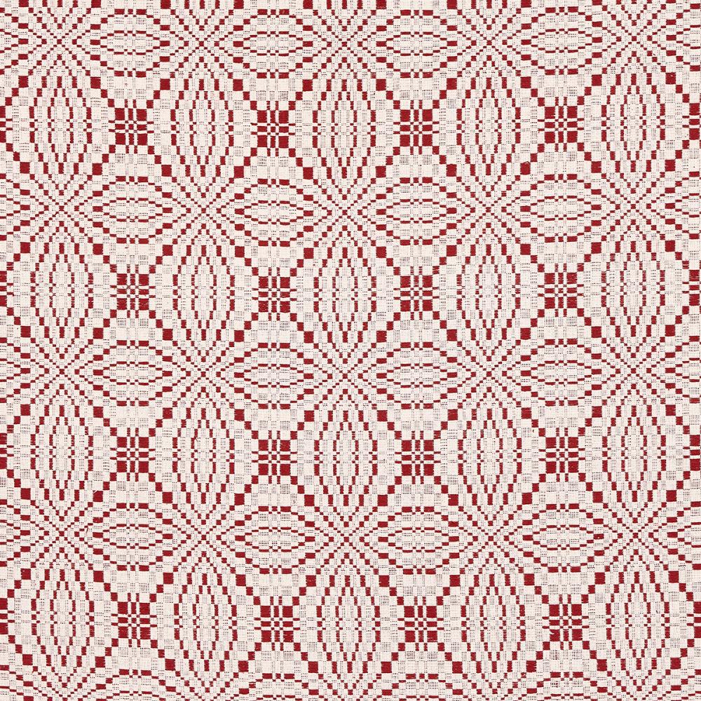 Schumacher 82912 Francestown Coverlet Fabric in Crimson