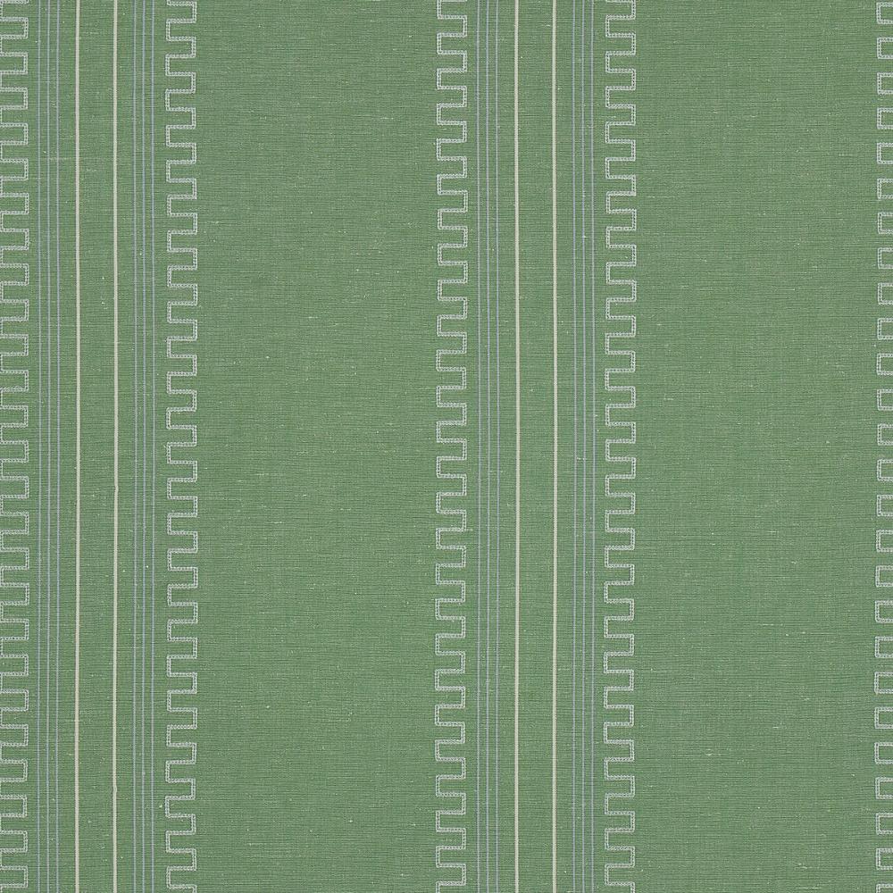 Schumacher 83232 Greco Stripe Fabric in Green