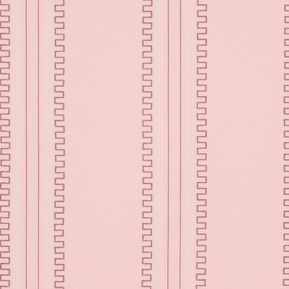 Schumacher 83233 Greco Stripe Fabric in Pink