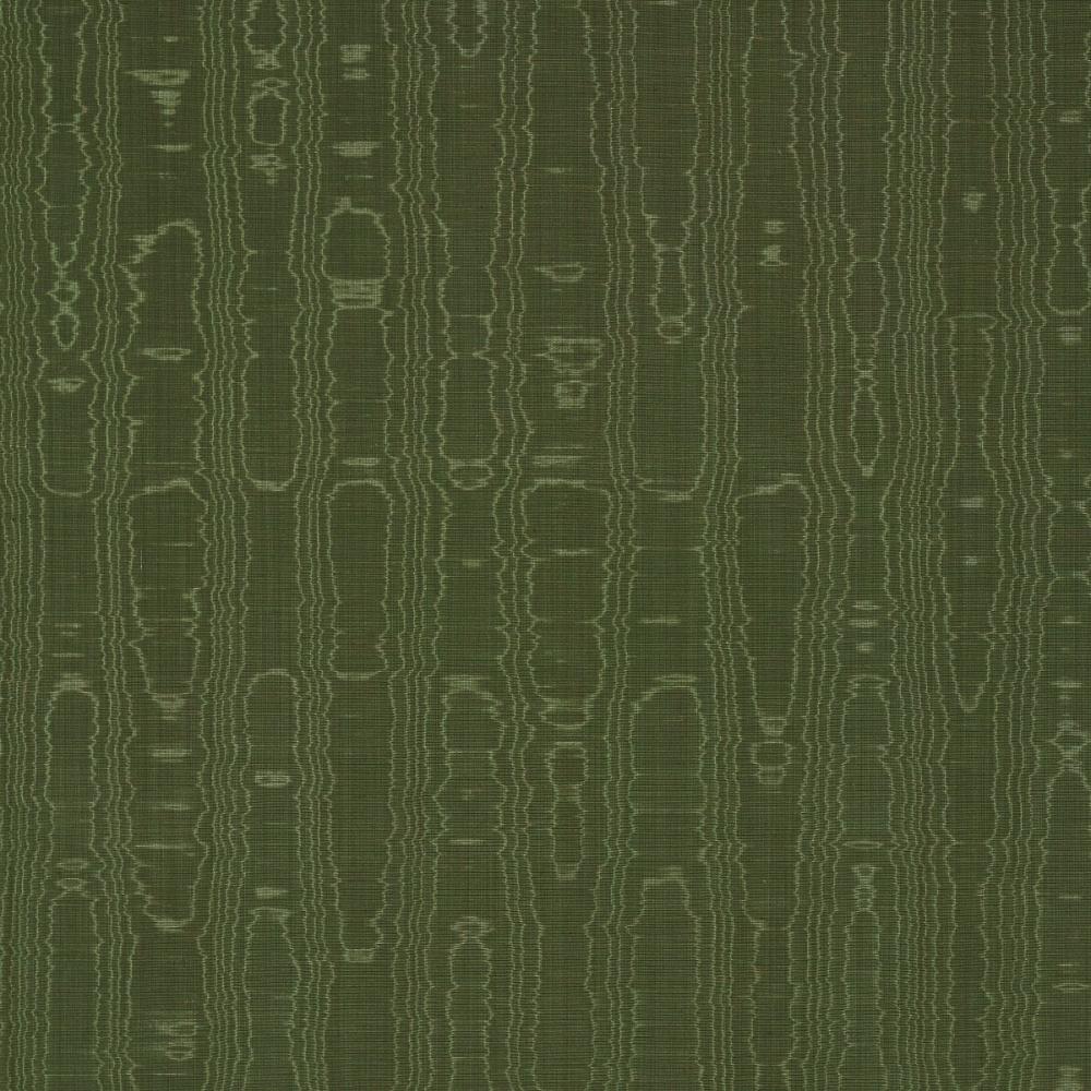 Schumacher 83253 Beau Cotton Linen Moire Fabric in Olive