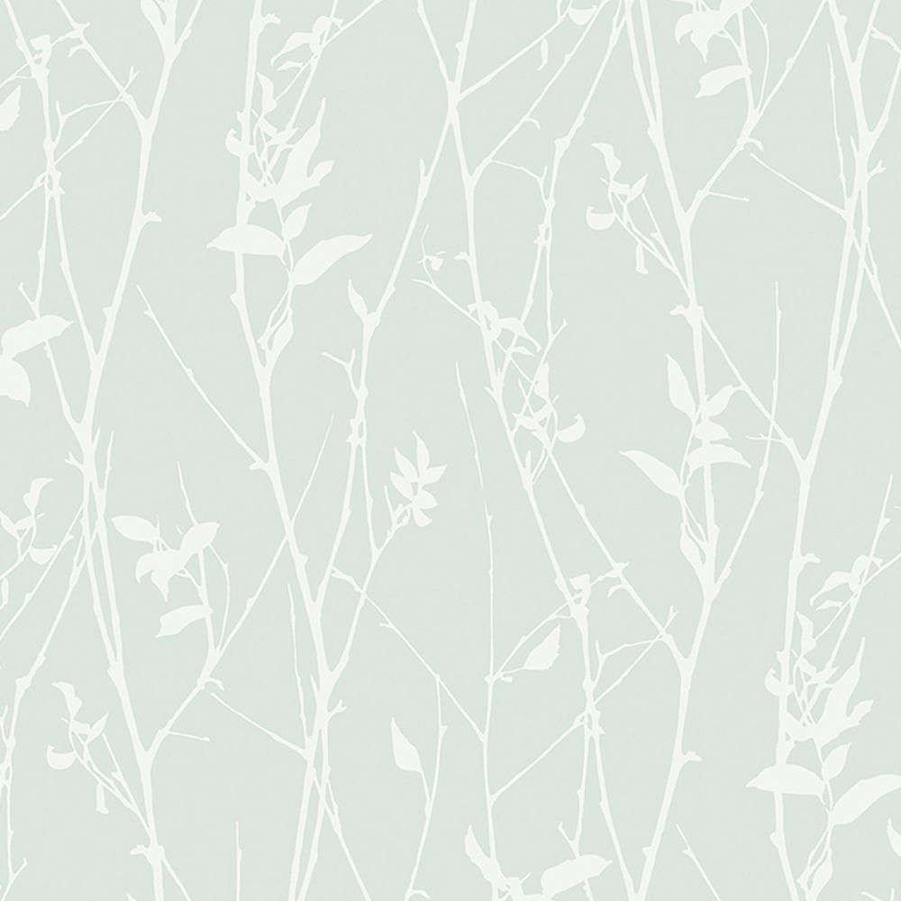 Schumacher 9320 Botanical Whisp Wallcoverings in Mineral