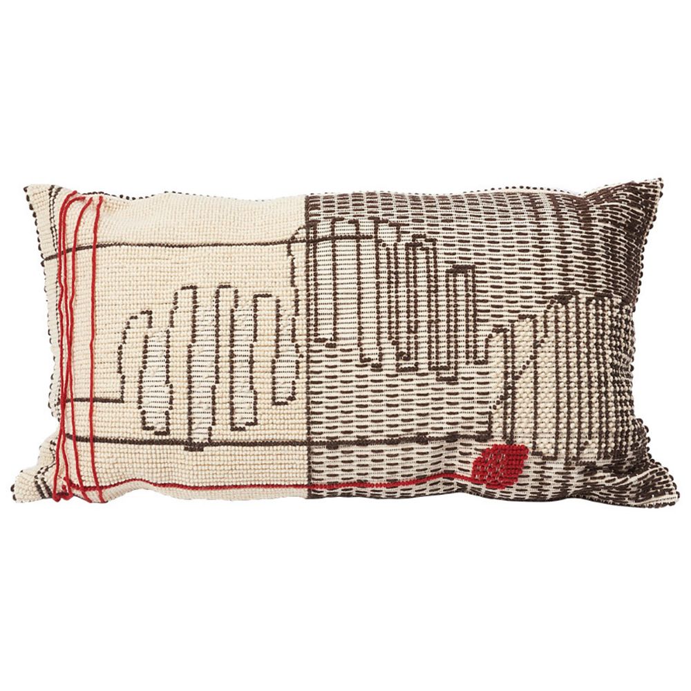 Schumacher SO0001236 Cactus Floor Pillow Pillows & Accessories in Red