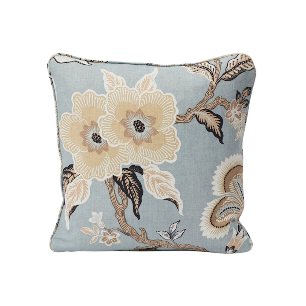 Schumacher SO17403004 Hothouse Flowers 18" Pillow in Mineral
