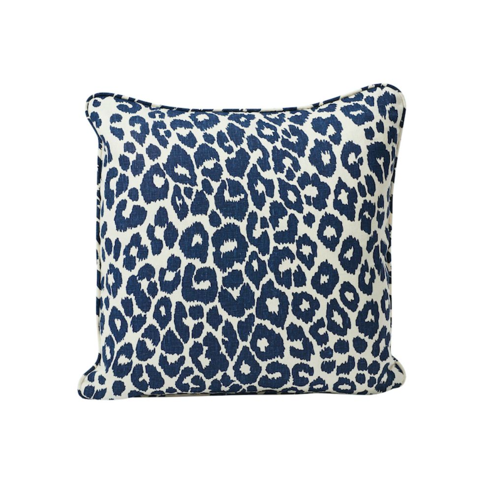 Schumacher SO17572004 Iconic Leopard 18" Pillow in Ink