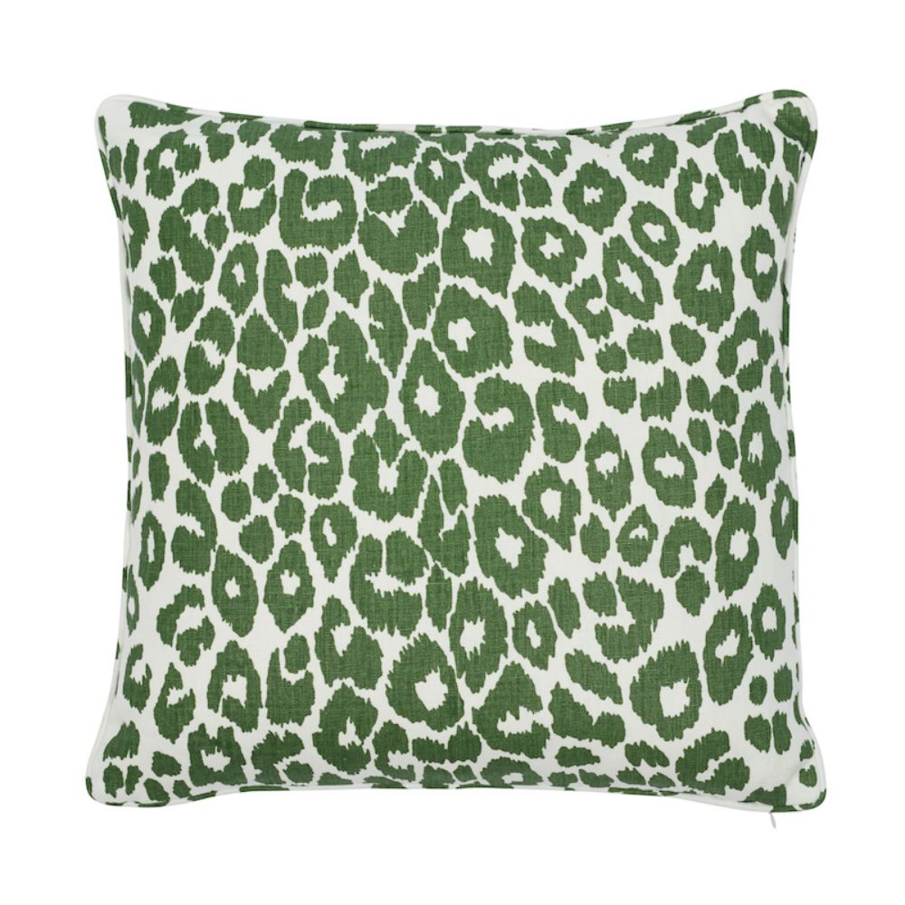 Schumacher SO17645204 Iconic Leopard 18" Pillow in Green
