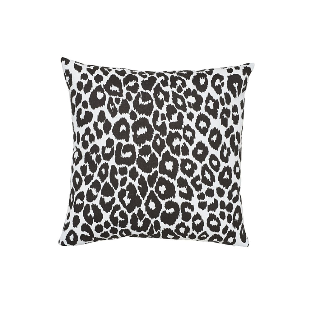 Schumacher SO17732404 Iconic Leopard I/O 18" Pillow in Graphite