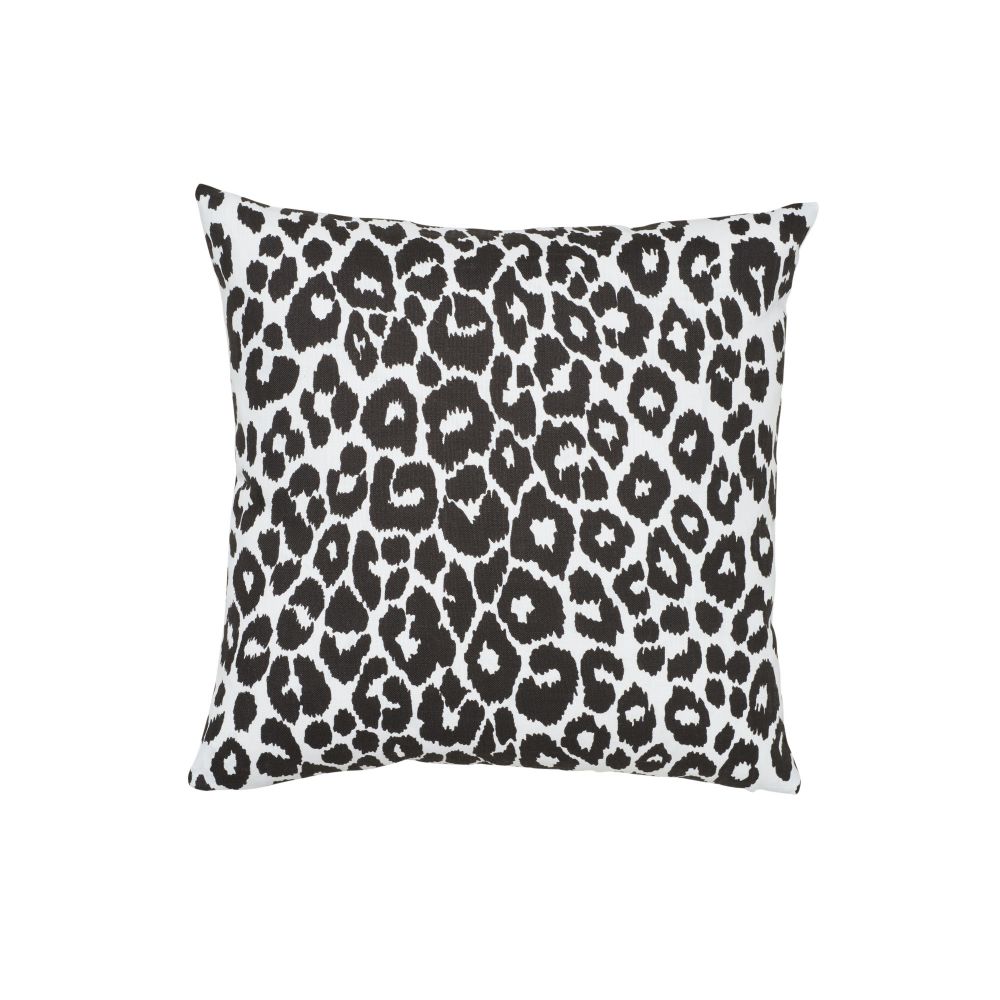 Schumacher SO17732405 Iconic Leopard I/O 20" Pillow in Graphite