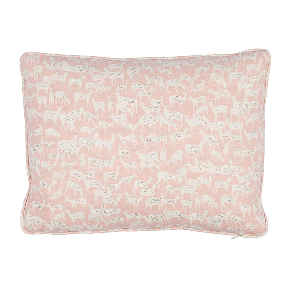Schumacher SO17772312 Fauna Pillow Pillows & Accessories in Dusty Pink