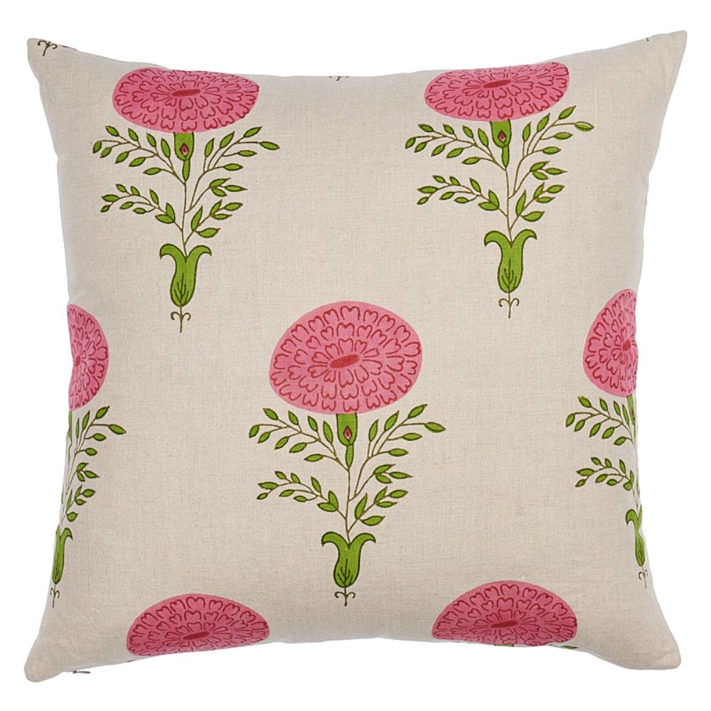 Schumacher SO17932106 Marigold 22" Pillow Pillows & Accessories in Pink