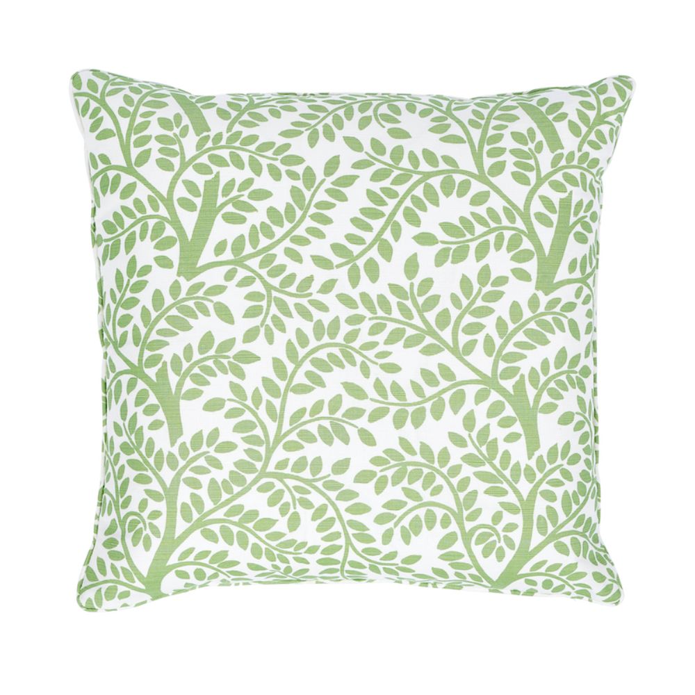 Schumacher SO17950106 Temple Garden II 22" Pillow in Green