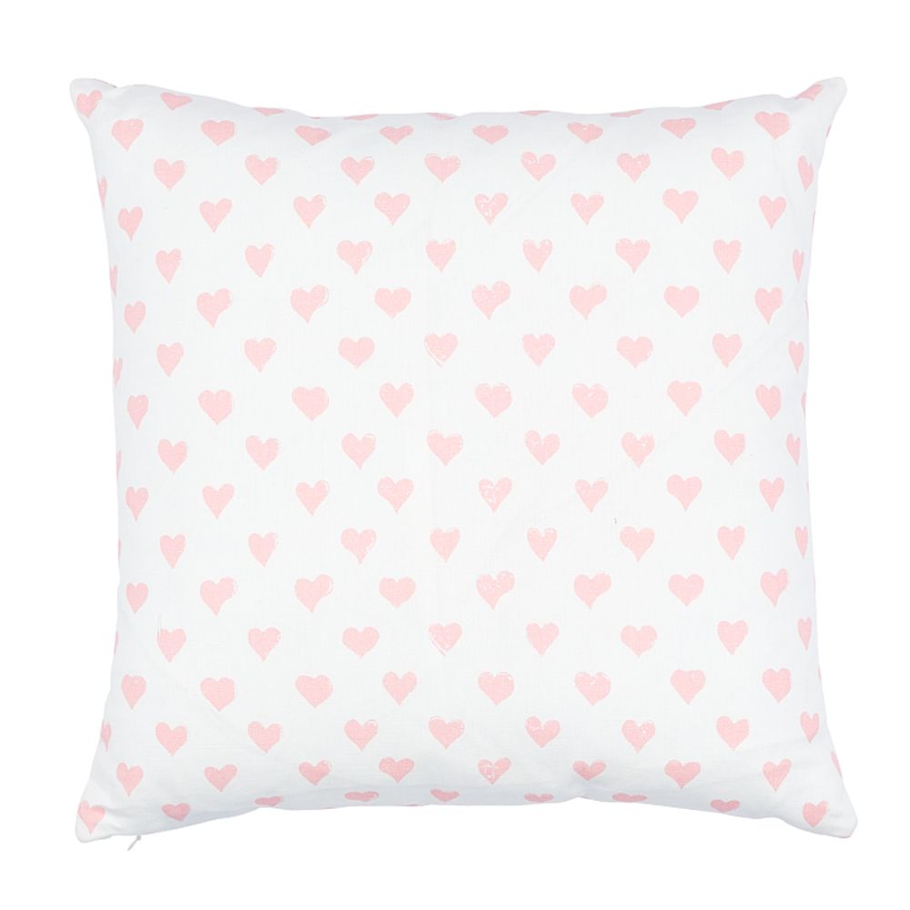 Schumacher SO17959004 Hearts + Coffee Bean 18" Pillow in Pink