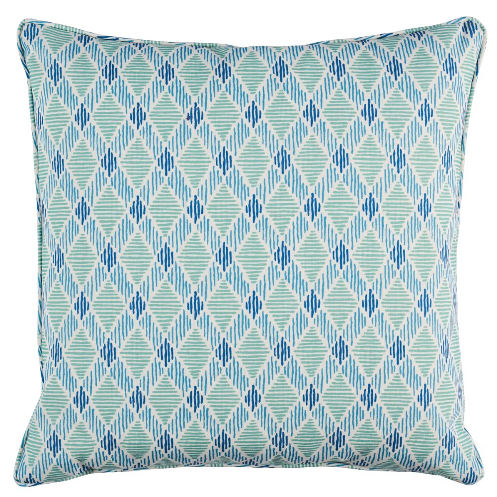 Schumacher SO18023105 Dexter I/O 20" Pillow Pillows & Accessories in Turquoise