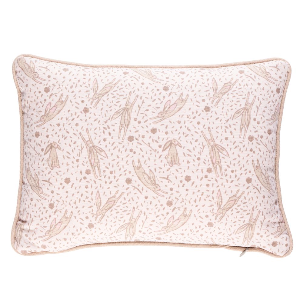 Schumacher SO18044113 Rabbit Pillow Pillows & Accessories in Blush