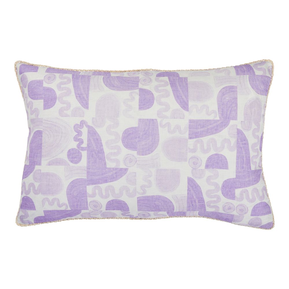 Schumacher SO230020 Maple Lumbar Pillow Pillows & Accessories in Wisteria