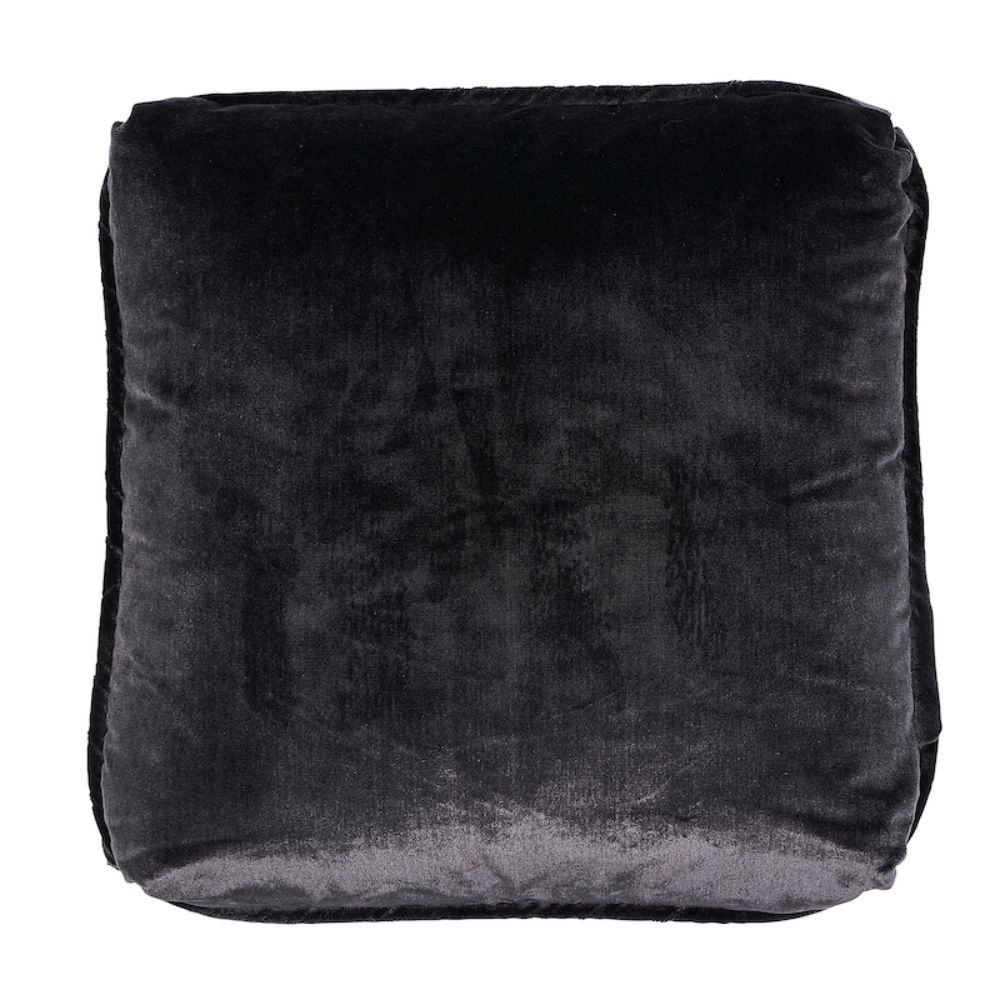 Schumacher SO6273704 Venetian Silk Velvet 18" Pillow in Graphite