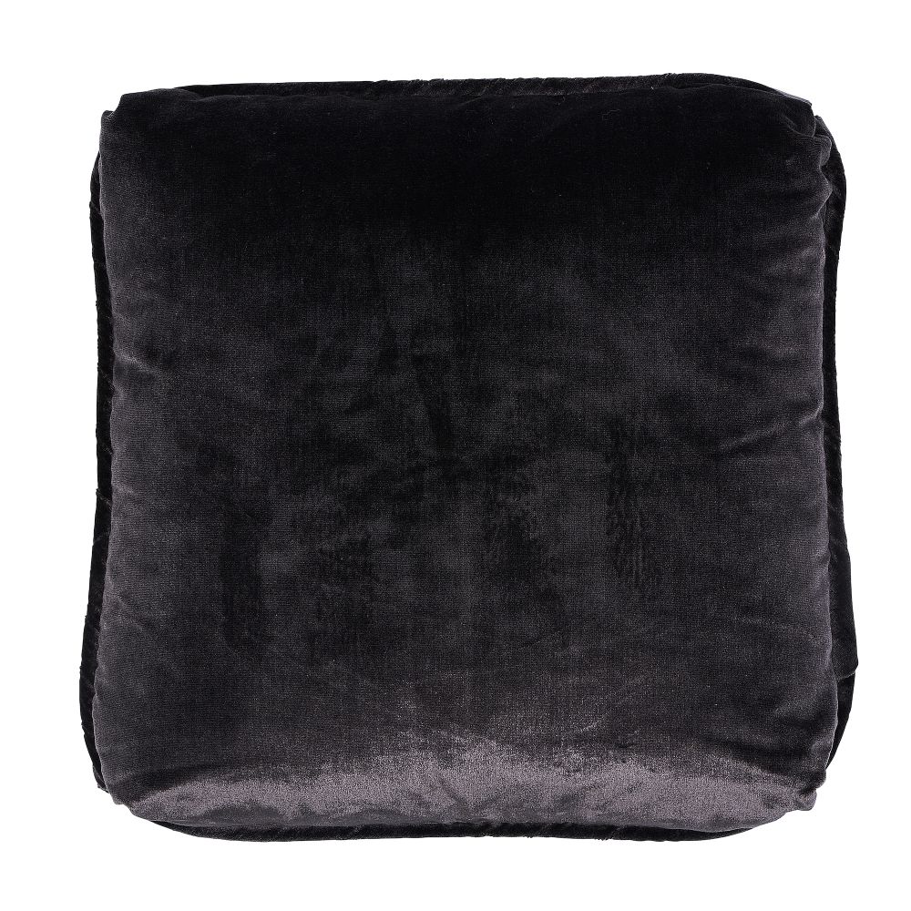 Schumacher SO6273705 Venetian Silk Velvet 20" Pillow in Graphite