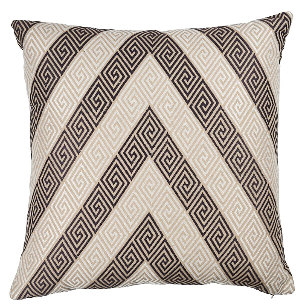 Schumacher SO6579205 Nebaha Embroidery 20" Pillow Pillows & Accessories in Charcoal
