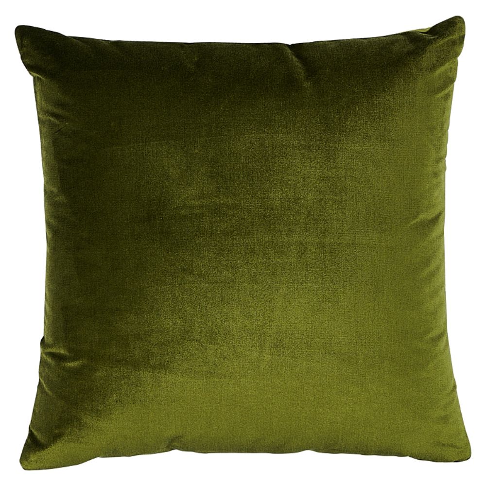 Schumacher SO7043804 Venetian Silk Velvet 18" Pillow in Moss