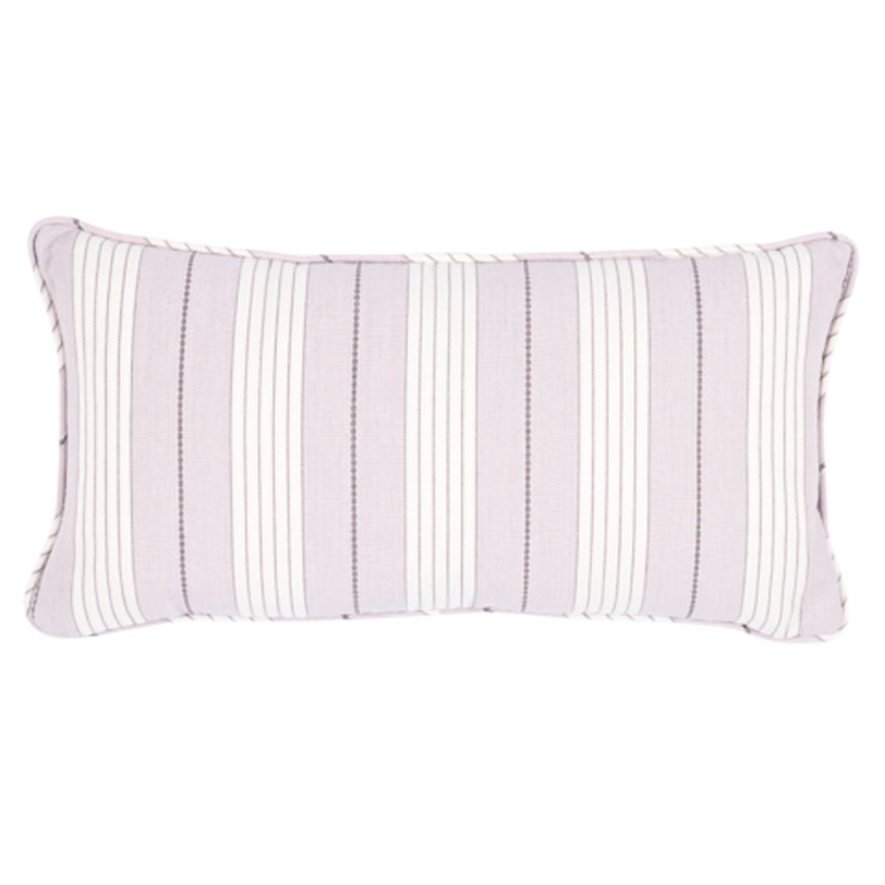 Schumacher SO7137718 Audrey Stripe Pillow Pillows & Accessories in Lilac