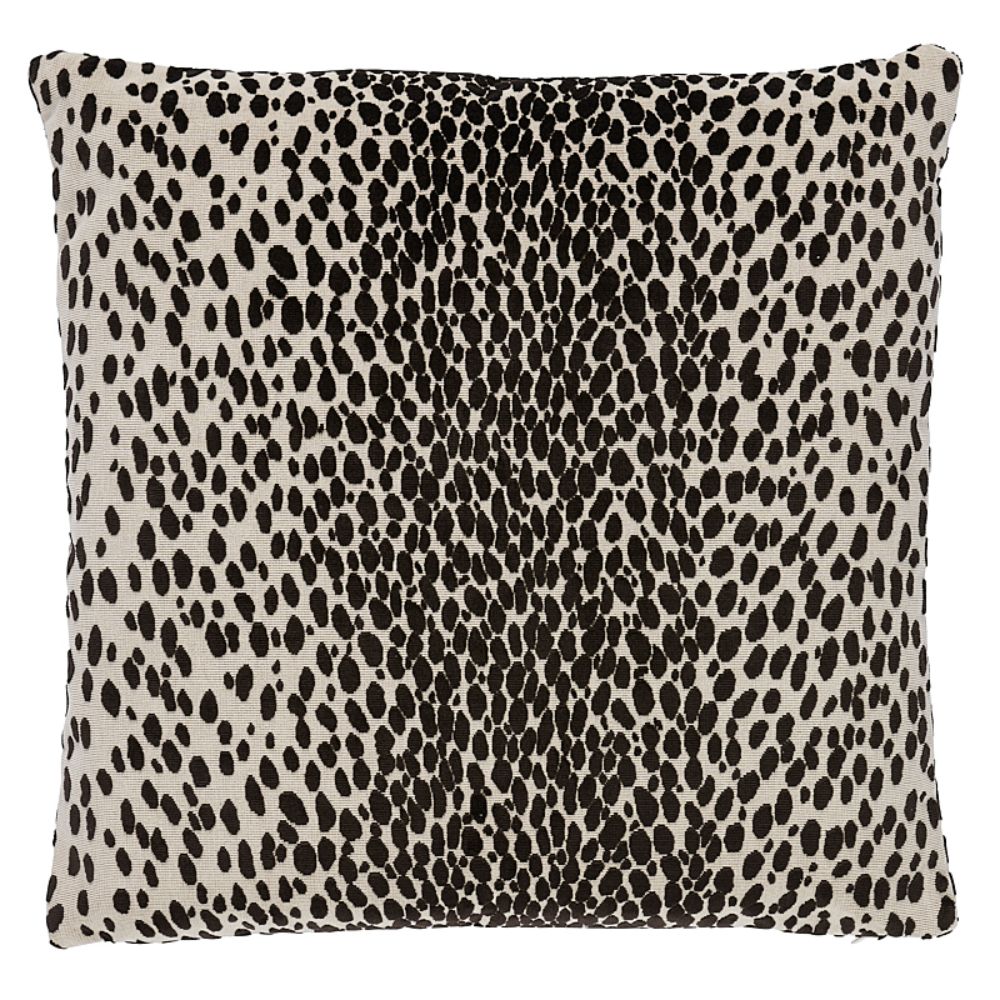 Schumacher SO7391005 Cheetah Velvet 20" Pillow Pillows & Accessories in Java
