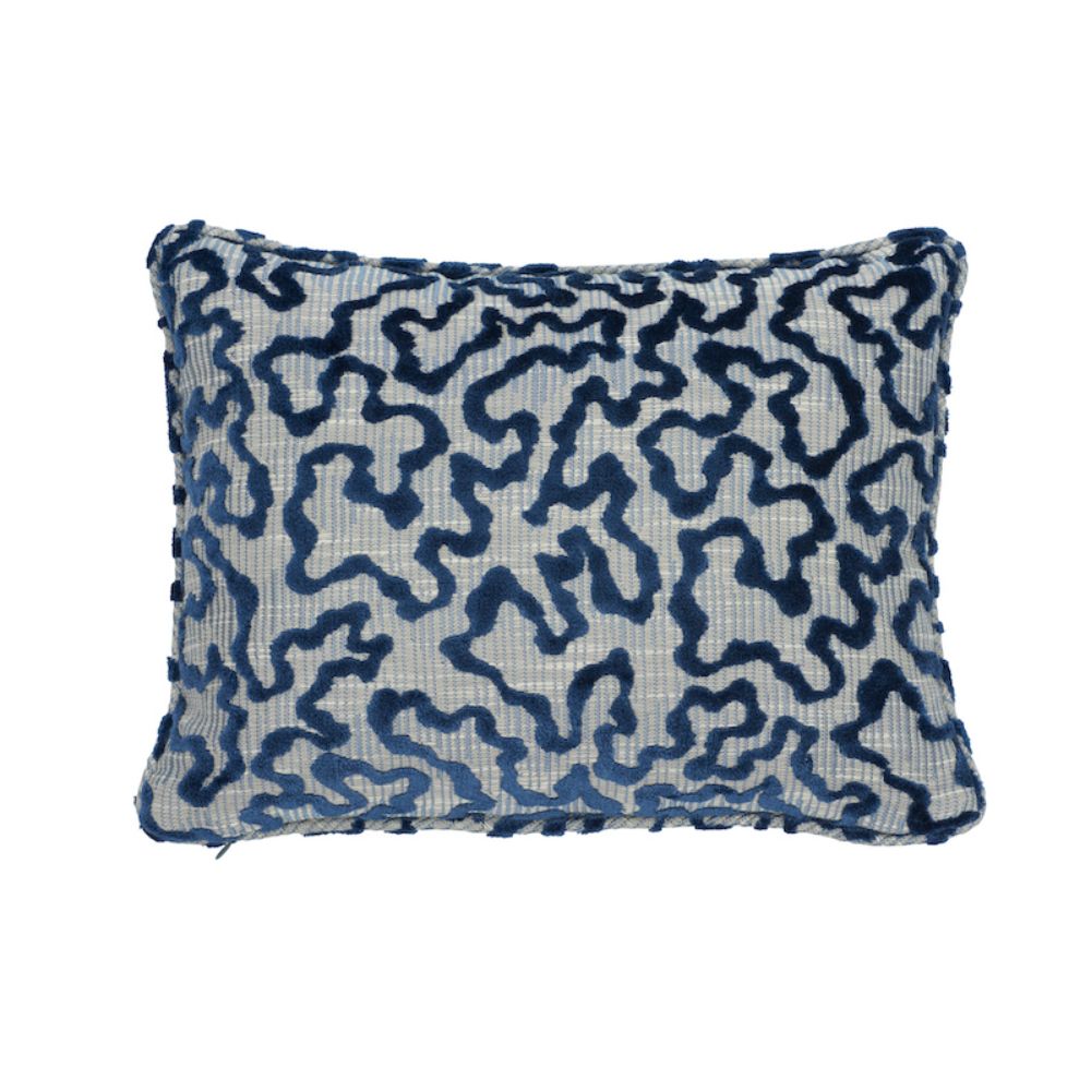 Schumacher SO7522212 Janis Velvet Pillow in Blue