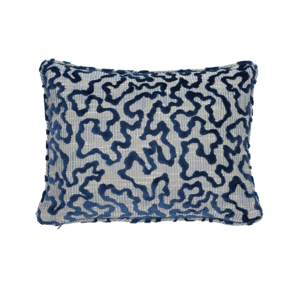 Schumacher SO7522213 Janis Velvet Pillow in Blue