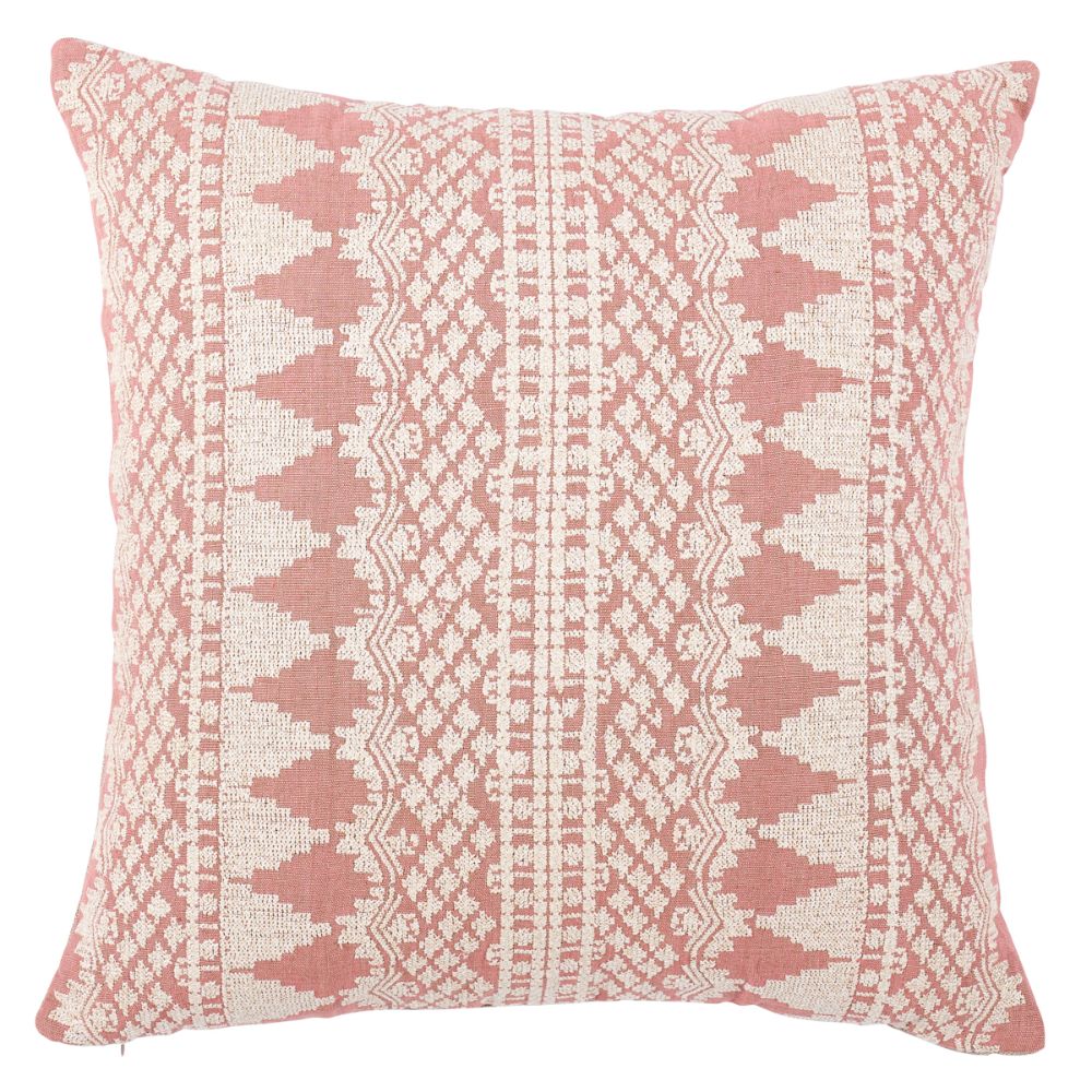 Schumacher SO7547306 Wentworth Embroidery 22" Pillow Pillows & Accessories in Rose