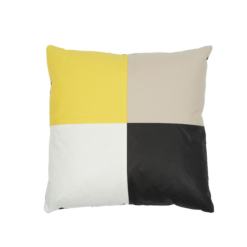 Schumacher SO7698204 Cecil Cotton Chintz Pillow in Yellow With Neutrals