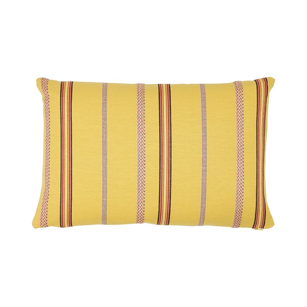 Schumacher SO7745211 Kayenta Stripe Pillow in Yellow