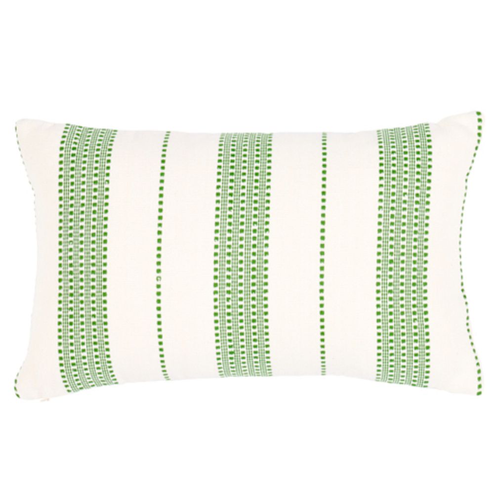 Schumacher SO7909314 Lubeck Stripe Pillow Pillows & Accessories in Green