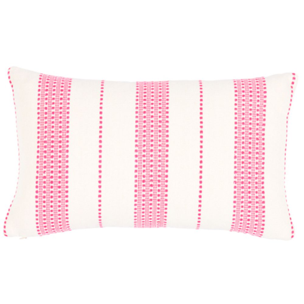 Schumacher SO7909514 Lubeck Stripe Pillow Pillows & Accessories in Pink