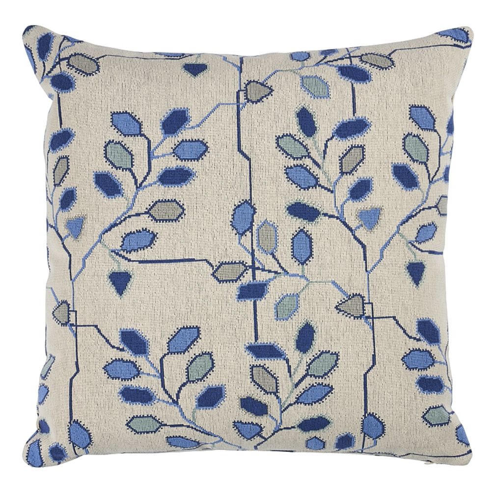 Schumacher SO7951006 Tumble Weed Epingle 22" Pillow Pillows & Accessories in Delft Blue