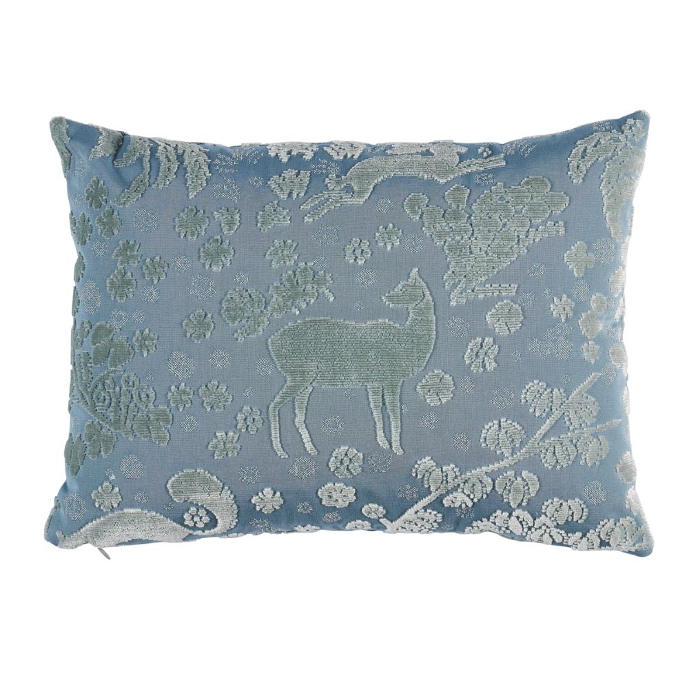 Schumacher SO8131011 Arbor Forest Pillow Pillows & Accessories in Slate Blue