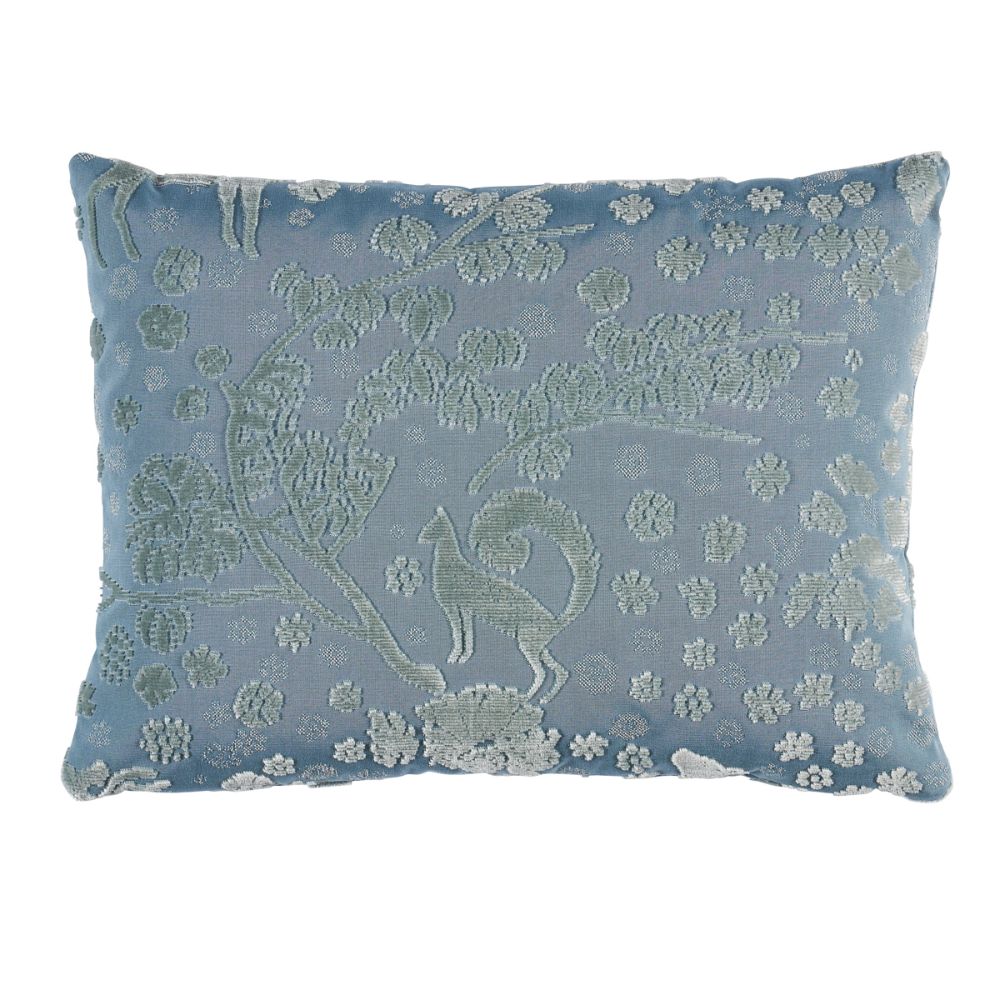 Schumacher SO8131012 Arbor Forest Pillow Pillows & Accessories in Slate Blue