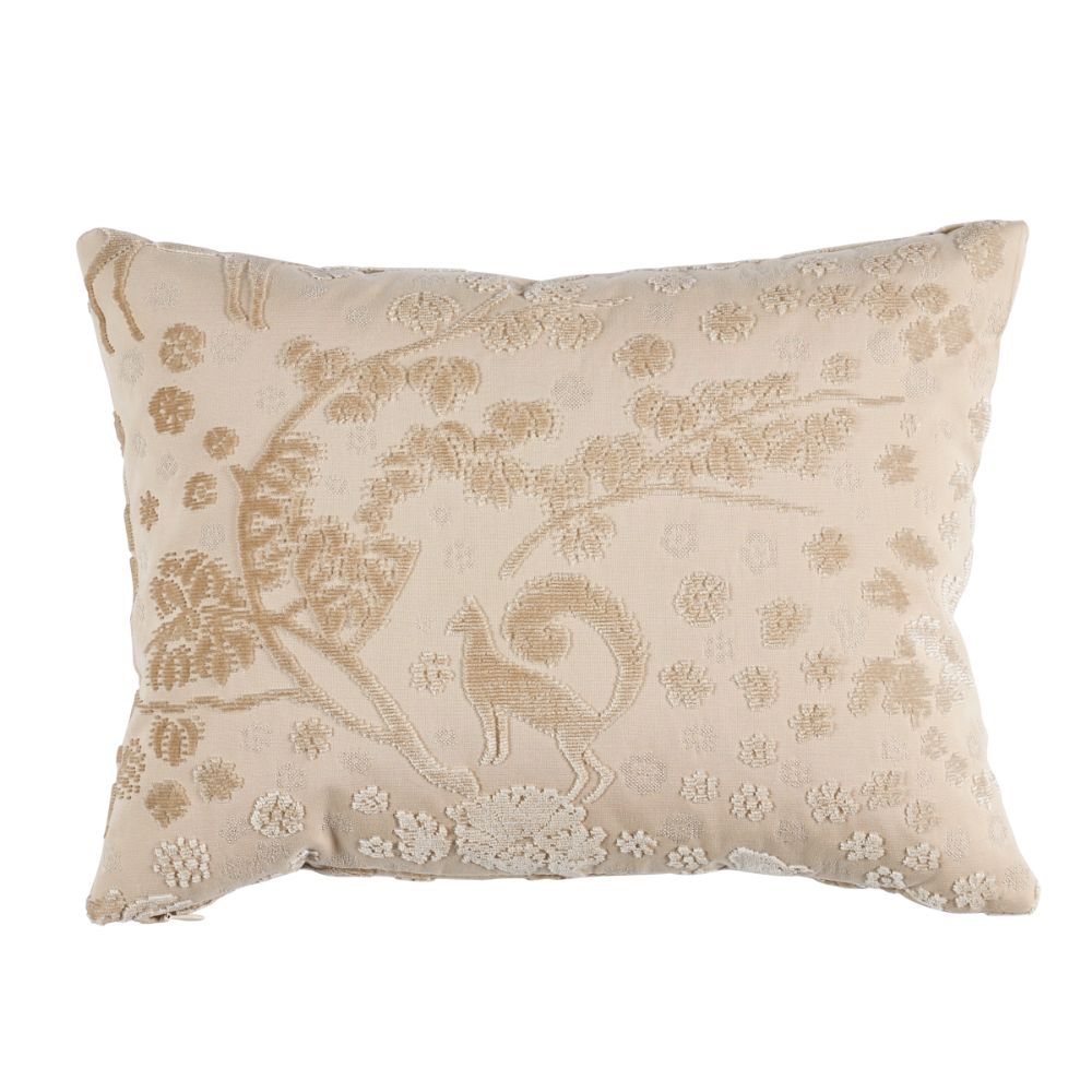 Schumacher SO8131112 Arbor Forest Pillow Pillows & Accessories in Champagne