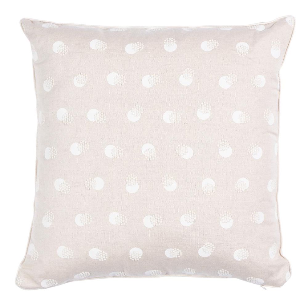 Schumacher SO8184002 Easy Elements Taylor Embroidery Pillow Pillows & Accessories in Ivory On Natural
