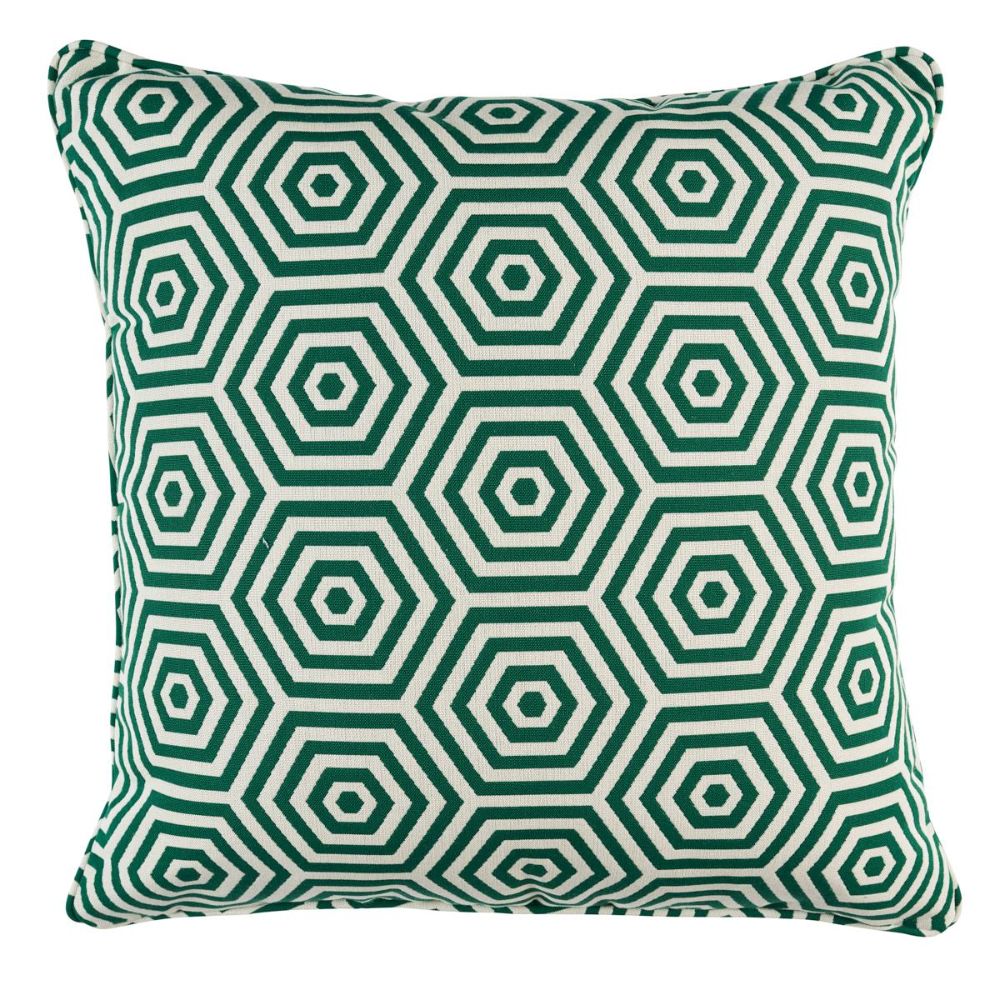 Schumacher SO8231104 Mary Mcdonald Bees Knees I/O Pillow Pillows & Accessories in Emerald
