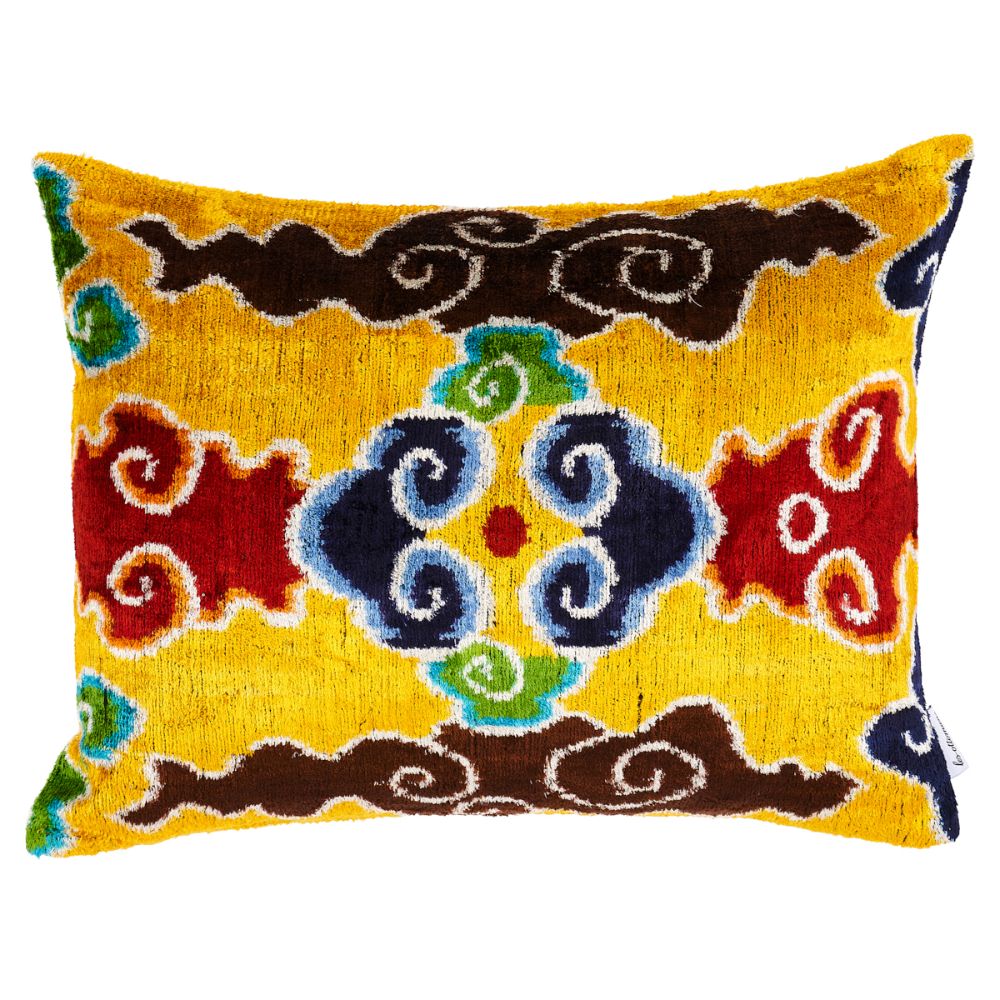 Schumacher SOV48738 Konya Silk Velvet Pillow Pillows & Accessories in Multi