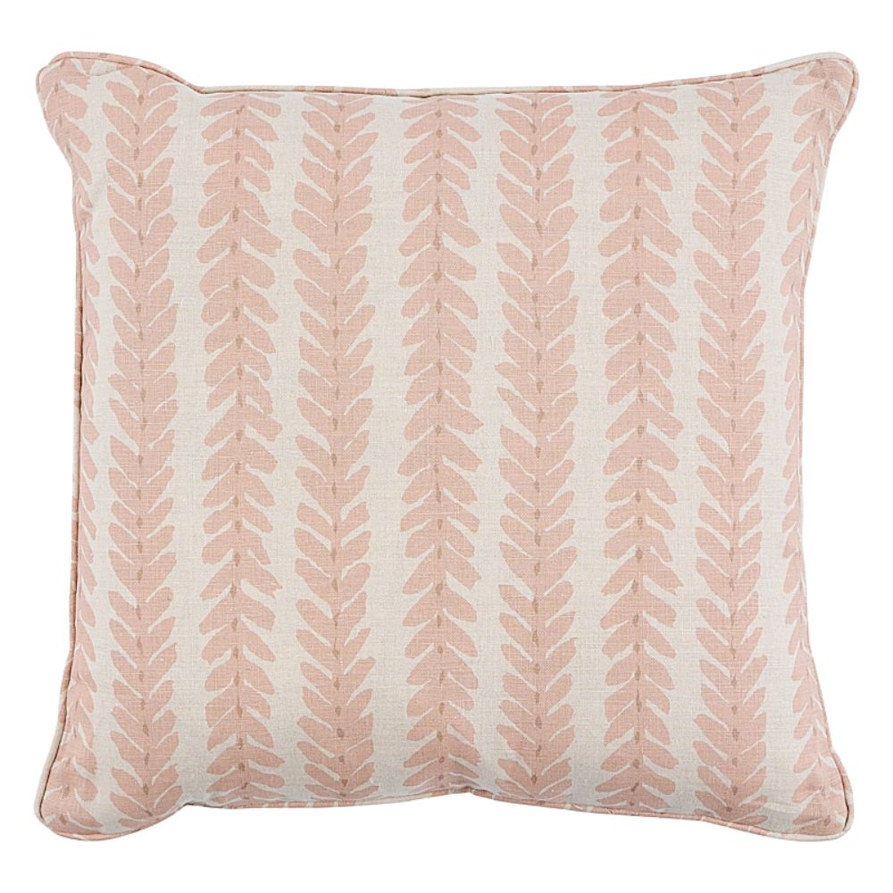 Schumacher SOWOOD00404 Woodperry 18" Pillow in Pink & Natural