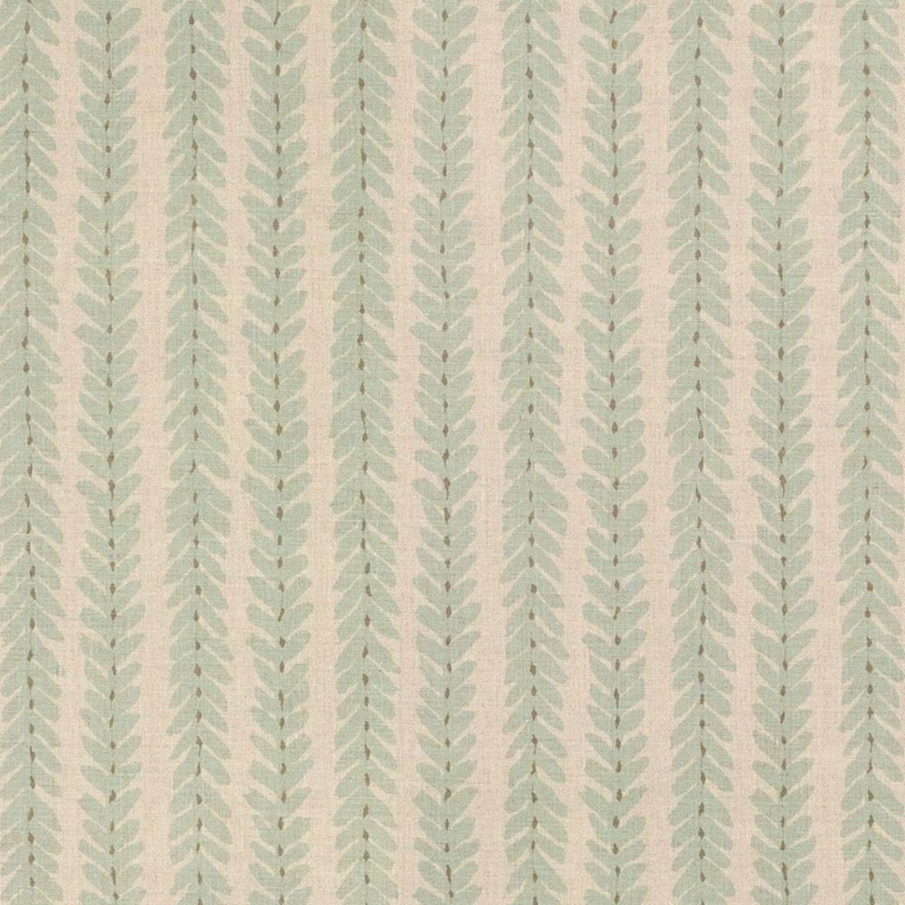 Schumacher WOOD003 Woodperry Fabric in Aqua