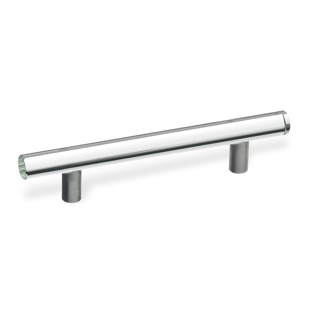 Schwinn Hardware 51515 Handle in Brushed Stainless Steel, Clear Glass